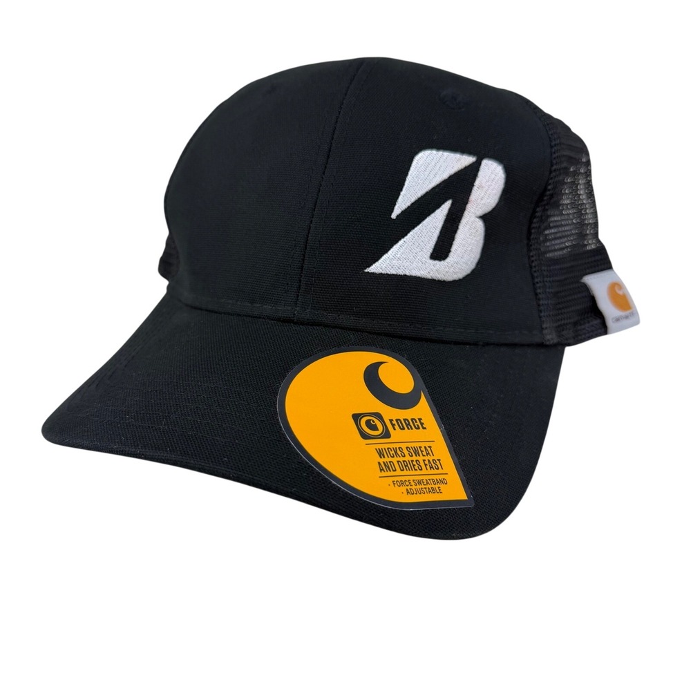Carhartt Bridgestone DieHard Black Trucker Hat Force Snapback AH3056-M Mens OS